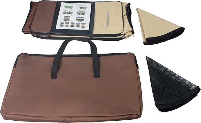 EliteField 2-Door Soft Pet Playpen (2 Year Warranty), Exercise Pen, Multiple Sizes and Colors Available for Dogs, Cats and Other Pets (62" x 62" x 24"H, Brown+Beige)