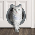 Large Cat Door Interior Door, No-Flap Cat Door for Interior Door, Pet Door for Cats, Easy DIY Setup, No Training, Up to 22 LBS, Easy to Install(Smoky Gray)