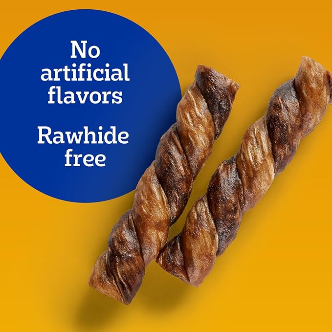 Pedigree Twisty Chews Medium/Large Long-Lasting Dog Treats Chicken & Beef Flavor, 9.17 oz. Pouch, 16 Count