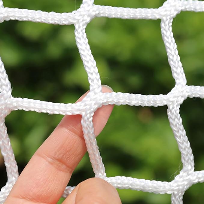 Safety Rope Net Kids Pet Stair Balcony Protection Net Baseball Softball Backstop Nets Outdoor Knotless Sports Netting(Size:2M×3M(6.5FT×9.8FT),Color:White)