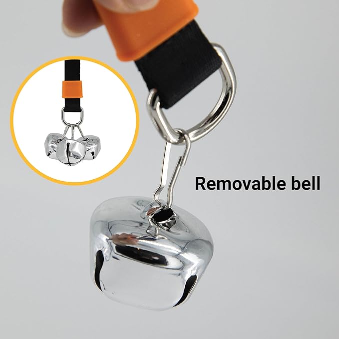 SVD.PET [2-Pack Puppy Bell Doorbells, Dog Bells for Potty Training, Attach to doorknob or Anywhere Near The Door, Length and Height Adjustable (White)