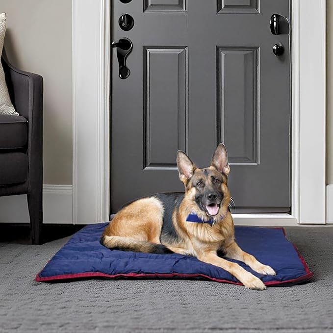 Jeffers Pet Comfort Dog Pillow, Small 18" x 24", Navy Blue – Machine Washable Dog Bed for House, Sofa, Crate & Travel – Poly Cotton Shell, Winter Warmth, Soft, Comfy, Durable, Top Pet Bedding