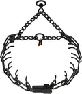 Herm Sprenger Black Stainless Steel Dog Collar with Centered Quick Release ClicLock Buckle Training Pinch Collar for Small Medium Large Dogs Made in Germany (25in x 3.2mm(Neck Size up to19-20in))