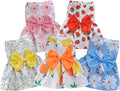 TAPBULL Dog Dresses, Fashionable Pet Dog Clothes, Cute Cat Birthday Dress Outfit (Orange/Red/Yellow/Blue/Pink 5-Pack), XX-Large