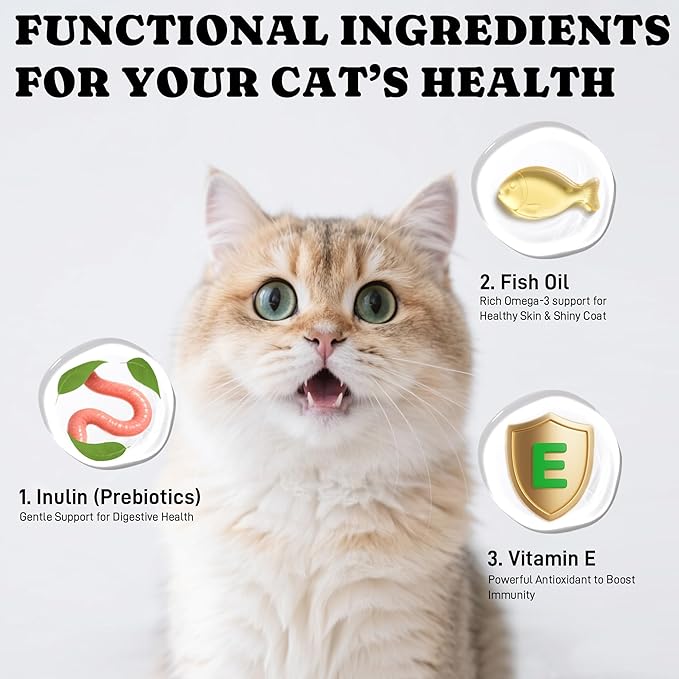 Lickable Cat Treats, High Moisture Hydrating Creamy Puree Squeeze Tubes, Variety Pack, 20 Tubes 0.5oz, Grain-Free, Omega Oils & Vitamin E, Skin & Coat Health, Digestive and Immune Support