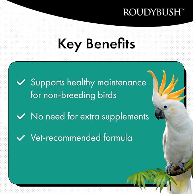 RoudyBush Daily Maintenance Bird Food, Crumbles, 10-Pound