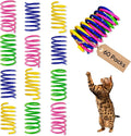 AGYM Cat Springs Toys 60 Packs for Indoor Cats,Colorful & Durable Plastic Spring Coils Attract Cats for Swatting Biting Hunting Interactive Cat Toys