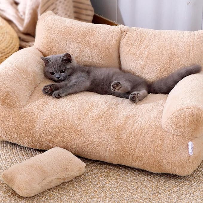Cat Sofa Bed Pets Cute Couch,Medium Dog, Large Cat Sofa Pet Bed cat Supplies for Indoor (Pink, X-Large)