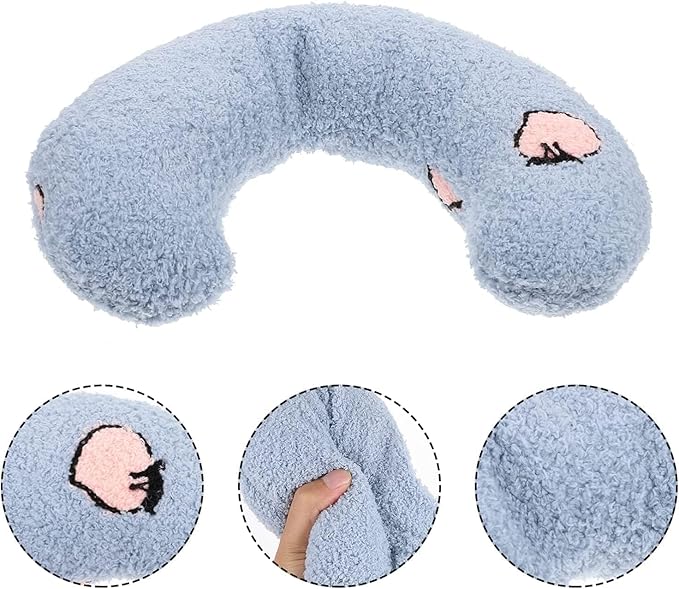 Calming Pillow for Dogs, Soft Dog Bed Pillows Pet Neck Pillow, Dog Calming Pillows for Small Dogs Ultra Soft Fluffy Pet Calming Toy Half Donut Cuddler (G)