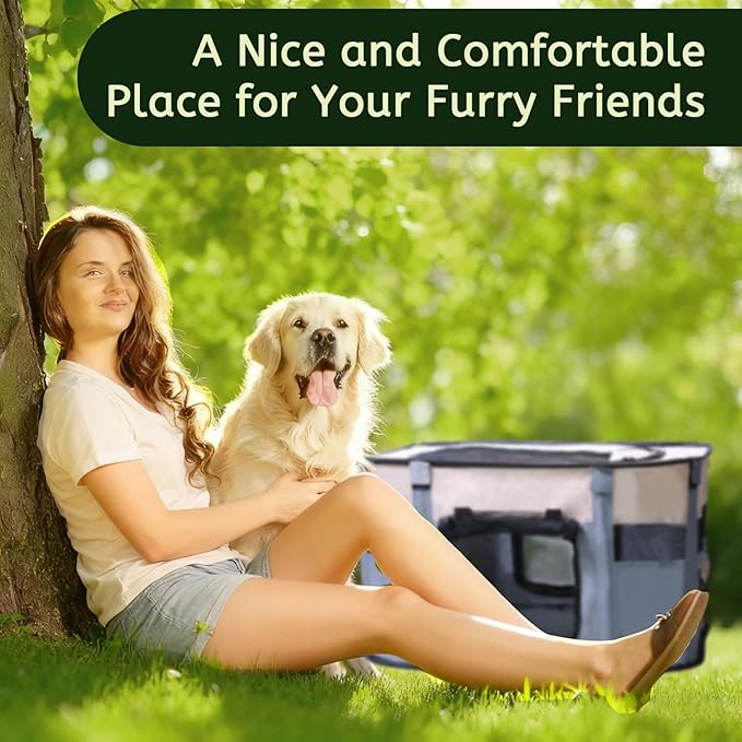 Dog Playpen,Pet Playpen,Foldable Puppy Cat Playpen, Dog Playpen for Indoor Dogs Enclosed, Indoor Outdoor Travel Camping Use, Dog Kennel Tent Crate for Rabbit Small Animals with Carrying Case