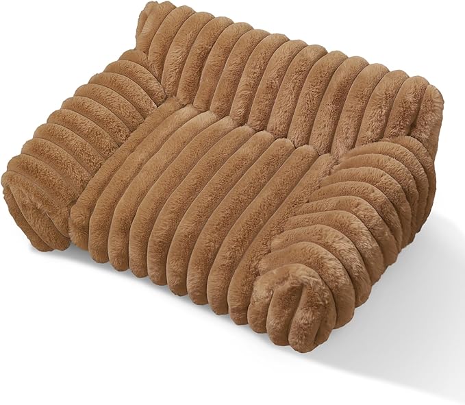 Indoor Pet Sofa Bed | Cat Sofa Bed, Soft Square Pet Bed, Indoor Non-Slip Cat Bed, Comfortable Plush, Suitable for Small to Medium Cats and Dogs(White, L(29.52 * 21.65 * 9.84in))
