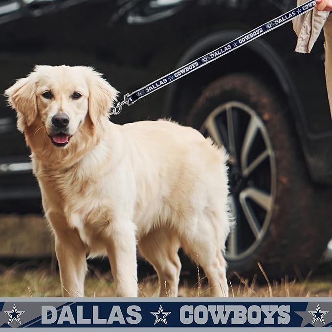NFL PET Leash Dallas Cowboys Dog Leash, Medium Football Team Leash for Dogs & Cats. A Shiny & Colorful Cat Leash & Dog Leash Licensed by The NFL