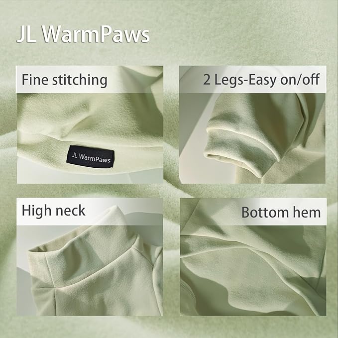 Sphynx Cat Clothes Hairless Cat Sweater Shirt Soft Warm Long Sleeves Pullover Pet Clothes Pajamas Dog Cloth for Small Dogs Kitten Clothes Pet Sweaters(Light Green, L)