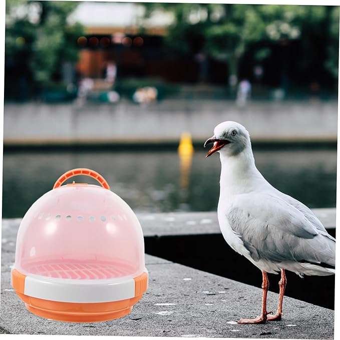 Toyvian Portable Bird Carrier Cage Breathable Travel Cage for Parrots Birds Lightweight Handle Design for Hiking Outings