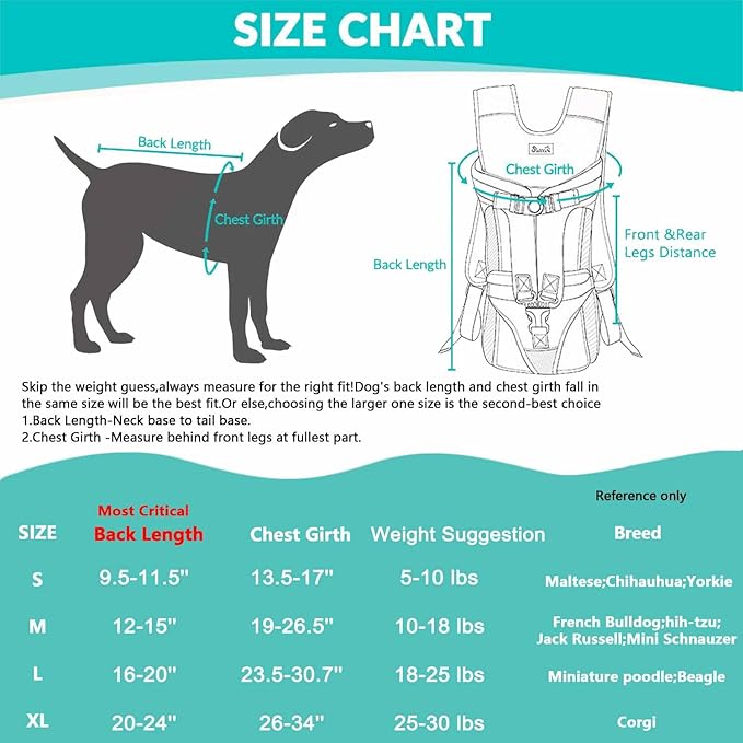 Lukovee Dog Backpack Carrier, Legs Out Easy-fit Dog Front Carrier for Small Medium Dogs, Adjustable Hands Free Dog Chest Carrier for Hiking Cycling (Pink,Medium)