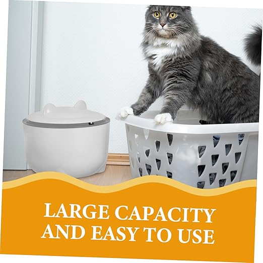 Hemoton 1set Enclosed Cat Litter Disposal Bin with Lid Odor-Sealing Trash Can for Cats Large Capacity Plastic Waste Container Includes Garbage Bags for Bathroom Kitchen and Office Use