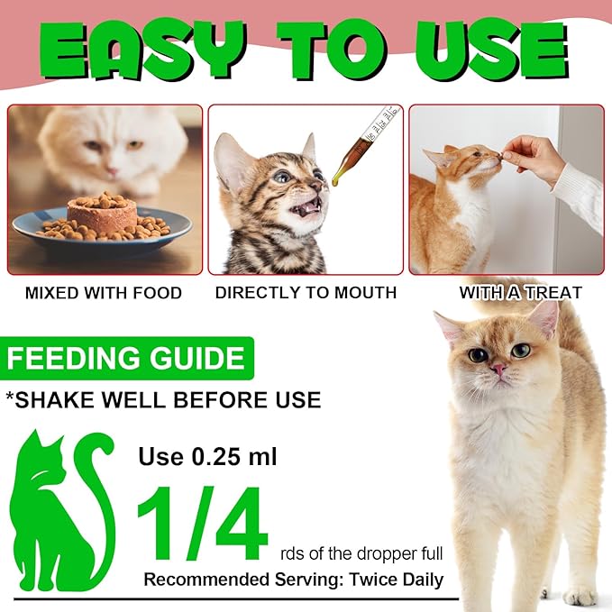 Feline Urinary Tract Health, Cat UTI Remedy, Natural Herbal Supplement, Supporting Regular Care for Urinary Health 2 fl oz