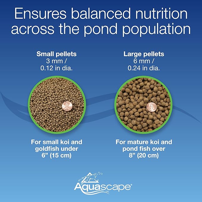 Aquascape Premium Color Enhancing Fish Food for Large Pond Fish, Large Pellet, 4.4 Pounds | 98875