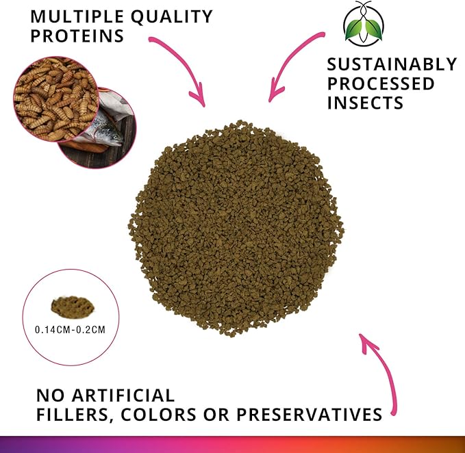 Fluval Bug Bites Color Enhancing Fish Food for Tropical Fish, Granules for Medium to Large Sized Fish, 4.4 lb., A6599, Brown