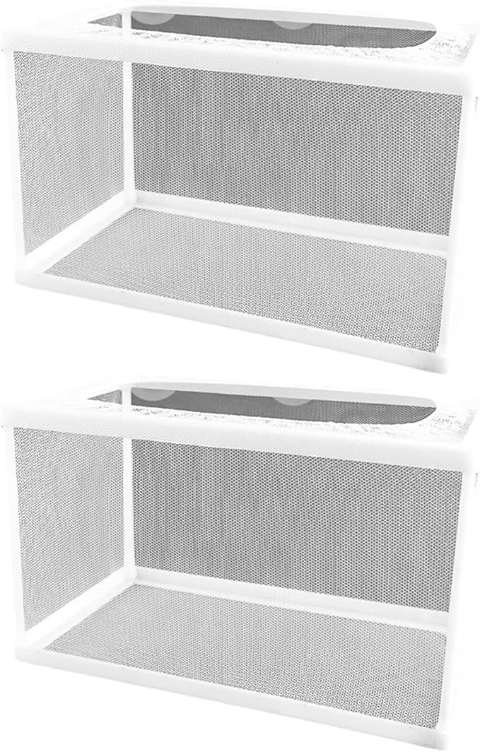 2Pcs Aquariums Breeding Tanks with Secure Suction Cup Baby Fish Insulated Net for Fry and Shrimp Spawning Hatching Spawning Box for Aquariums Baby Fish