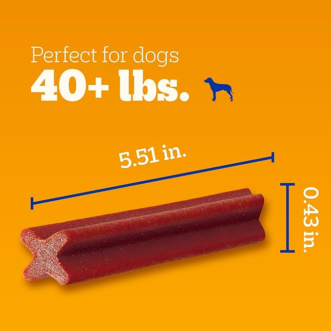 Pedigree Dentastix Dog Dental Treats, Large Breed Dog Treats, Bacon Flavor, 1.67 lb. Bag (32 Treats Total)