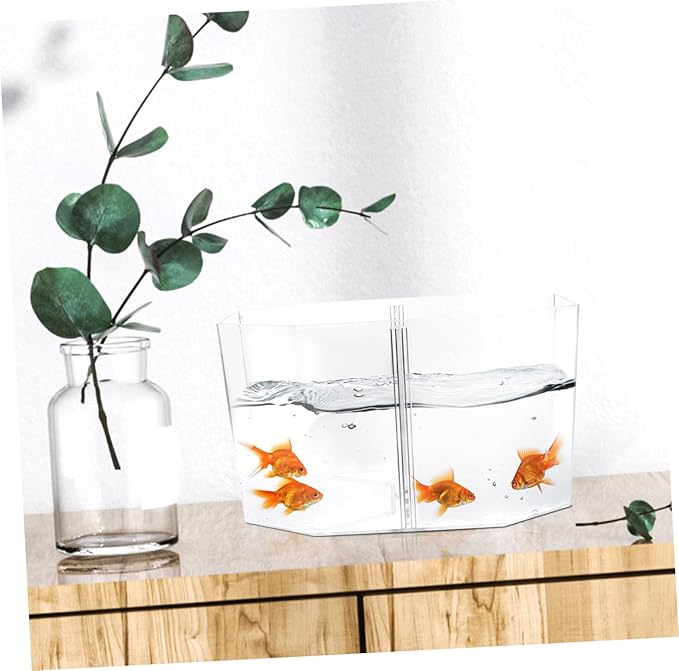 Box Transparent Fish Breeding Tank Clear Incubation Box with Dual Compartments for Isolation and Observation Safe Material Easy to Clean for Goldfish Care