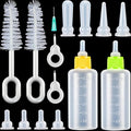 Tondiamo 16 Pieces Pet Feeding Bottle Kit Kitten Bottles Kitten Milk Replacer Puppy Milk Feeder with Replacement Nipples Puppy for Small Animals Newborn Dog and cat Nursing Supplies