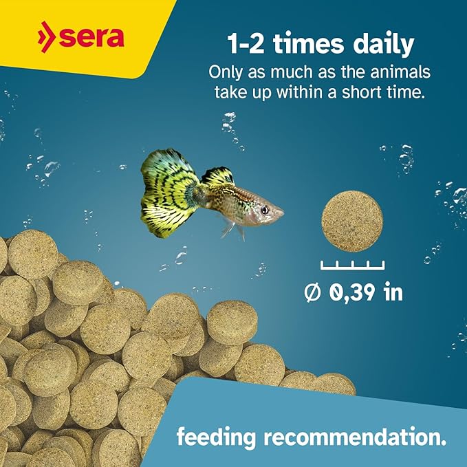 Sera O-Nip Stickies 100 Tabs 2.1 oz | Complete Feed for All Ornamental Fish | Adhesive Tablets Stick to The Aquarium Glass | High Protein | No Dyes & Preservatives | with Bloodworms, Krill & Tubifex