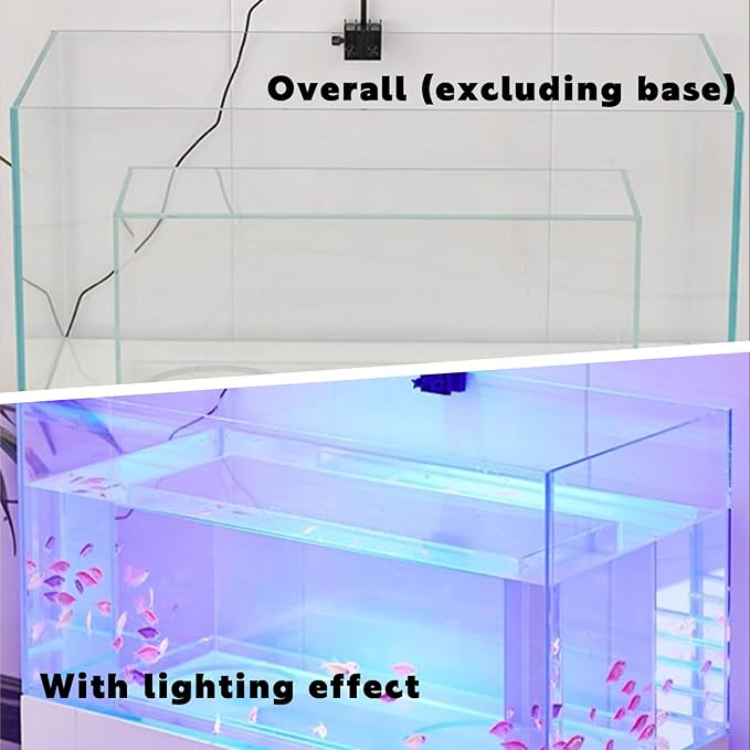 20 Gallon Cat Bed Aquarium Fish Tank - Immersive Viewing Glass Cat Cave, Cat Entertainment Equipment with Tunnel for Indoor Cats, Turtle & Betta（31.5x15.7x17.7in） C 31.5x15.7x17.7in