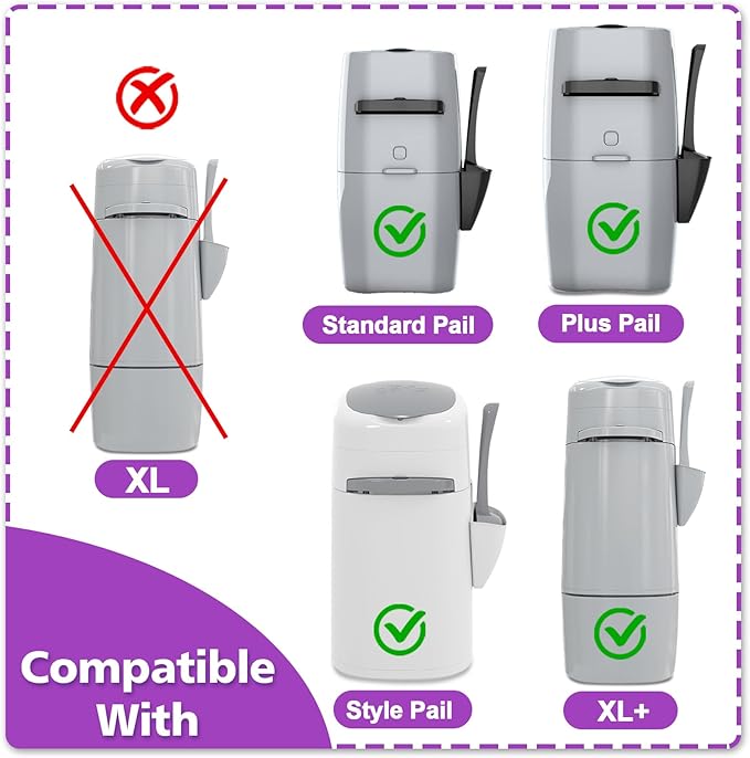 Upgraded Cat Litter Refill Bags|8-Pack Cartridges Compatible with Genie Cat Litter Refills Standard,Plus and Style Pail |7-Layer Superior Odor Control (NOT Compatible with XL)