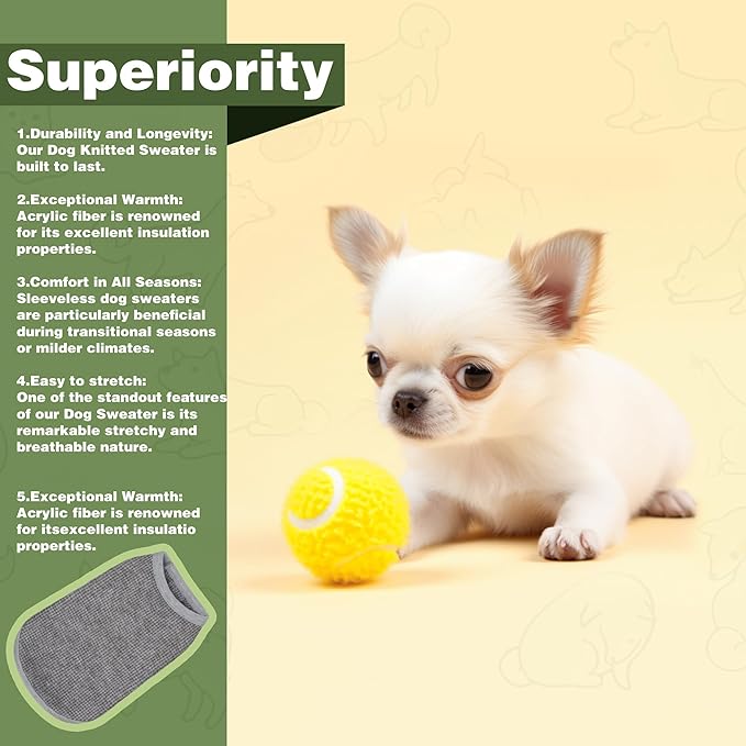 Cozy and Functional Dog Shirts for Small Puppies: Stretchable Gray Attire with Easy-On Design, Ideal for Chihuahuas and Yorkies - Enhance Comfort and Playfulness on Chill Days X-Small