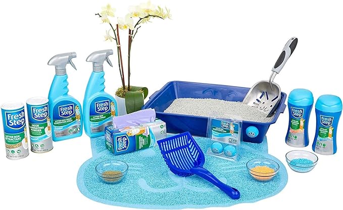 Fresh Step Cat Litter Crystals Deodorizer, Non Toxic Odor Neutralizing Crystals for Litter Boxes that Help Control Smells and Keep Home Areas Fresh, Fresh Scent, 15 Ounce