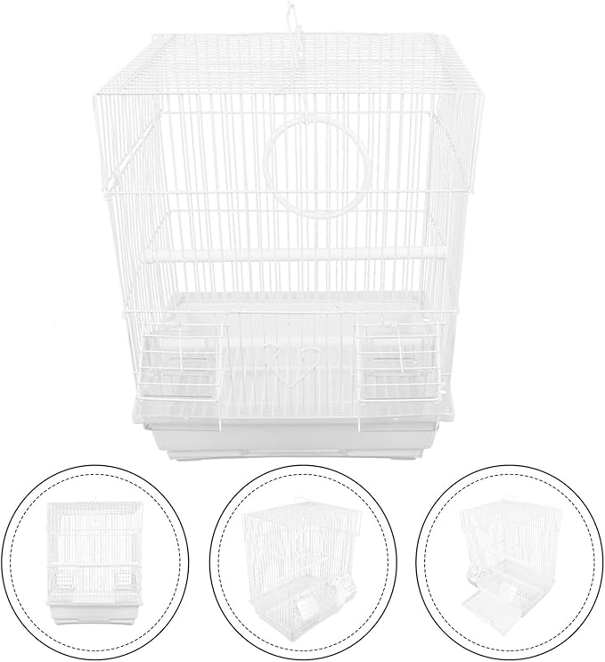 UPKOCH Portable Metal Bird Carrier Cage for Parakeets and Parrots Iron and Construction Lightweight Pet Bird Cage with Spacious Airflow for Comfortable Travel and Home Use