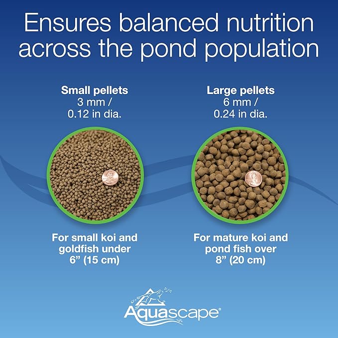 Aquascape Premium Cold Water Fish Food Pellets for Small to Medium Koi & Pond Fish, Small Pellet, 2.25 pounds | 98871