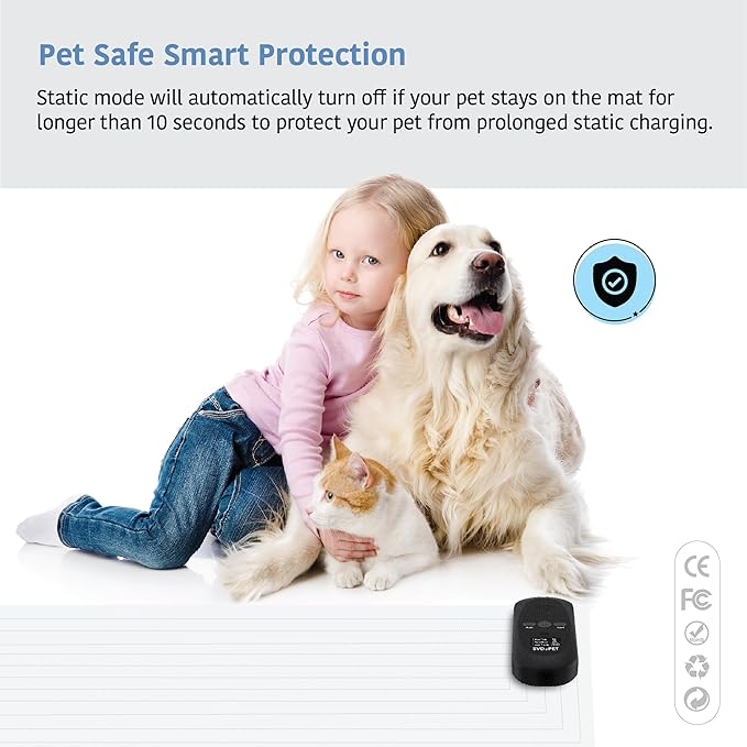 SVD.PET Pet Training Mat with Tester, 60" X 12", Pet Shock Pad, Dogs & Cats Electronic Repellent mat for Indoor, 3 Training Modes, 5 Levels, Pet Safe Mode (Black Controller)