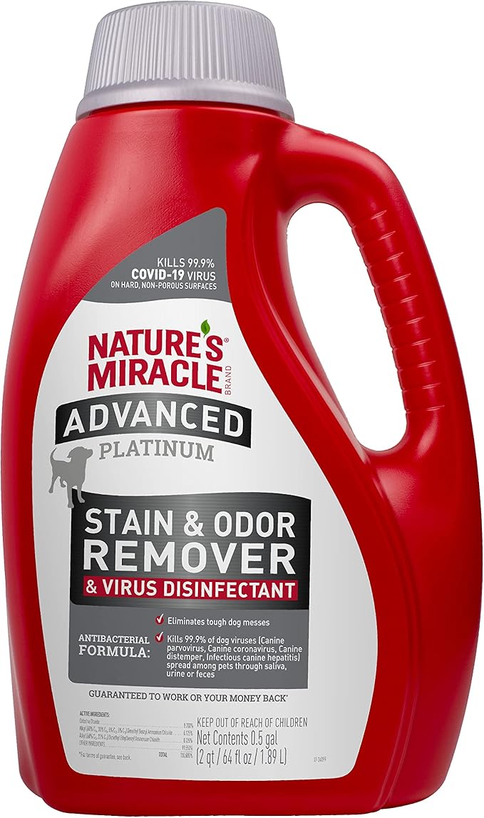 Nature's Miracle Advanced Platinum Stain & Odor Remover & Virus Disinfectant 64 Oz