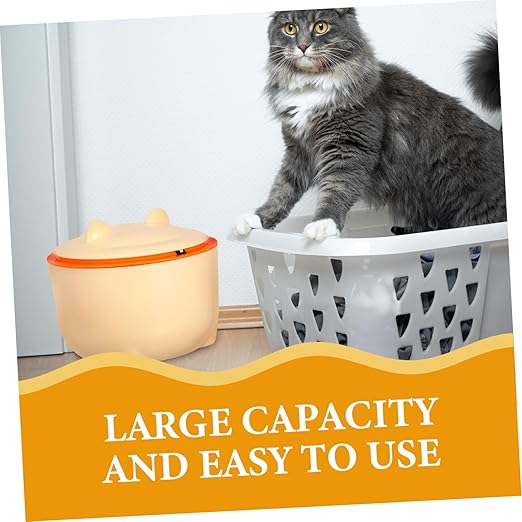 1set Cat Litter Disposal Bin Lid Capacity Trash Can for Pet Waste Reusable Trash Bin for Bathrooms Offices