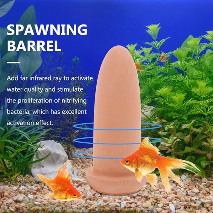 Yardwe Discus Breeding Cone Discus Fish Breeding Cone Discus Angelfish Fish Breeding Cones Cave, Spawning Slates Ceramic Spawning Breed Cone for Aquarium Landscape Fish Tank