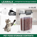 5Lbs /6Qt/5L Airtight Cat Dog Food Storage Container with Upgraded Large Nozzle BPA-Free, Pet Food Storage Containers for Rice, Grain, Pet Food, Flour, Dog Treat Storage-2 Pack （Pink & Black）
