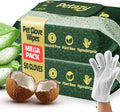 Pet Glove Wipes for Dogs & Cats – 50 Pack | Hypoallergenic, No Rinse, Extra Thick Cleaning Gloves with Aloe & Coconut Oil | Paws, Face, Ears & Butt | Travel Friendly, Gentle & Safe