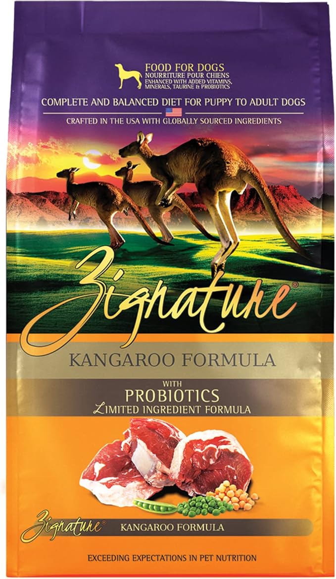 Zignature, Kangaroo Limited Ingredient Formula Grain-Free Dry Dog Food, 25-lb