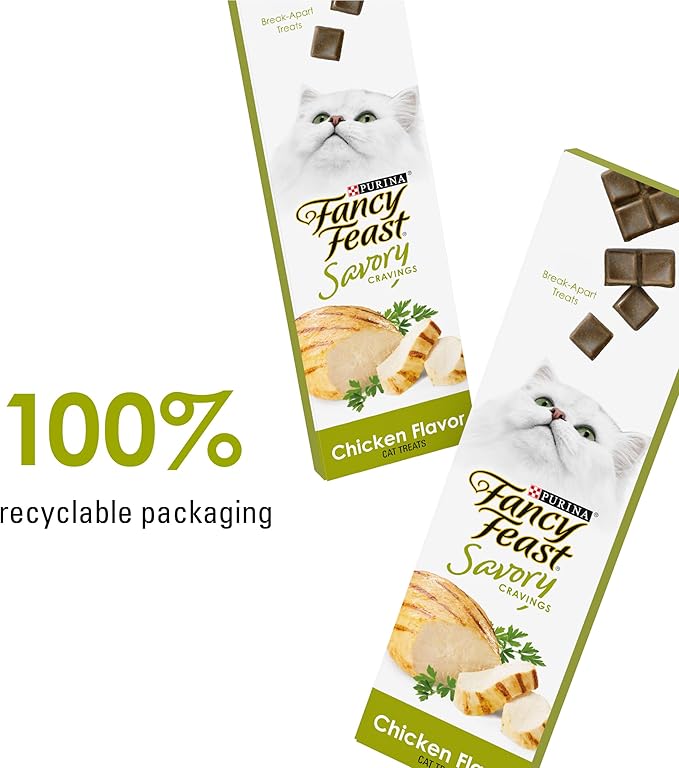 Purina Fancy Feast Limited Ingredient Cat Treats, Savory Cravings Chicken Flavor - 9 oz. Box