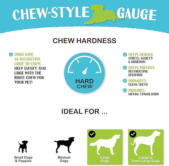 Raw Paws 10-inch Compressed Rawhide Bones for Dogs, 2-Count - Packed in USA - Long Lasting Dog Chews - Natural Pressed Rawhides - Large Dog Bones - Raw Hide for Aggressive Chewers