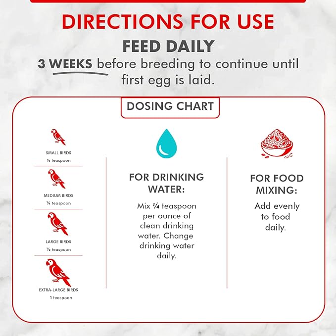 Morning Bird Nesting Nudge 2 Oz – Supports Reproductive Health & Energy – Stimulates Male and Female Reproductive Systems - Breeding Supplement with Essential Amino Acids & Vitamin D3