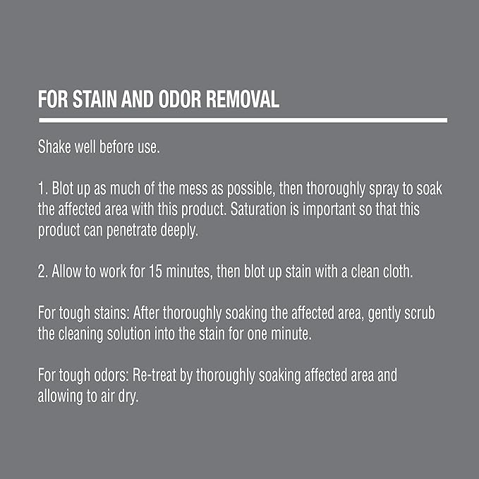 Nature's Miracle Simply Pet Stain and Odor Remover, 16 Ounce, Made with 86% Plant-Derived Surfactants
