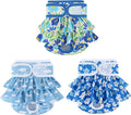 Washable Dog Diapers Female 3 Pack Reusable Highly Absorbent Puppy Diaper, Premium Doggie Diaper, Durable Leak-Proof Dot Doggy Diapers for Period Heat Incontinence Potty Training,S
