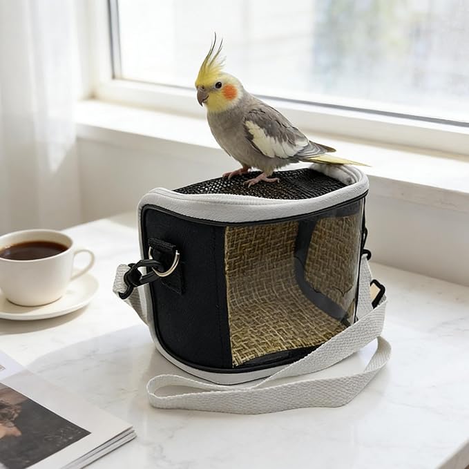 Bird Carrier – Lovebirds Outdoor Carrying Pouch | Breathable Cockatiel Carrier For Macaw, Budgies, And Small Birds, Ideal For Vet Visits, Short Trips, Walking, Travel, Pet Parents, Animal Lovers, Trai