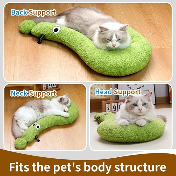 Dog Pillows, 2pcs Pillowcase, Calming Dog Pillow, Side Zip with Replaceable Pillowcase, Soft Neck Support for Deep Sleep, Washable Pet Bed Pillow for Small/Medium/Large Dogs and Cat (L)