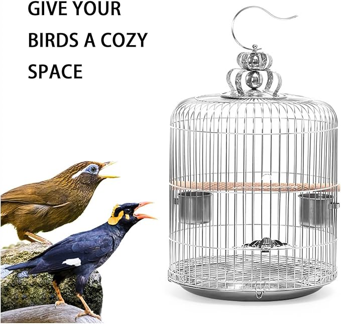 Aimery Bird Cage，Stainless Steel Birdcage，Small Bird cage，Bird Cages for Parrots，Travel Bird Cage，Bird Travel cage (Size : V40G)
