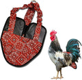 Hen Holster Bird Diaper, Wrap Around - for Hens, Roosters, Ducks, Leak-Proof Design, Comfortable Fleece Strap Bird Harness with Sewn-in Liner, Secure Hook & Loop Closure - Large, Red Bandana